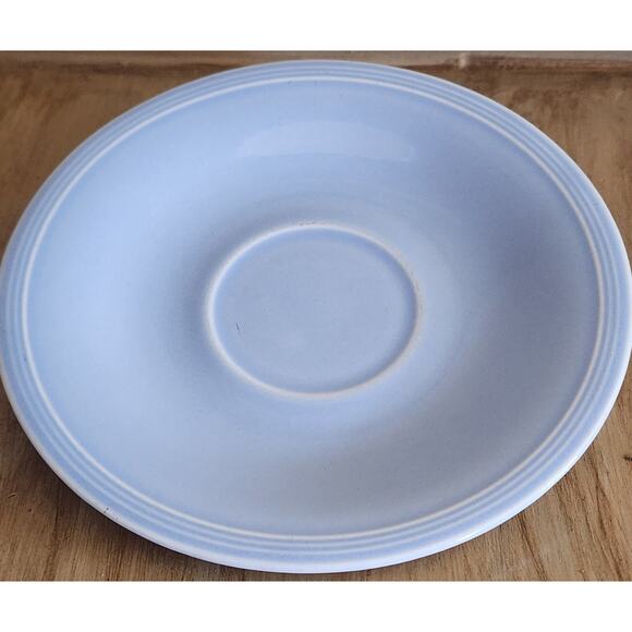 2 Edwin M Knowles Vintage Saucer Plates Pastel Blue Nice Condition See Pictures - Picture 8 of 11